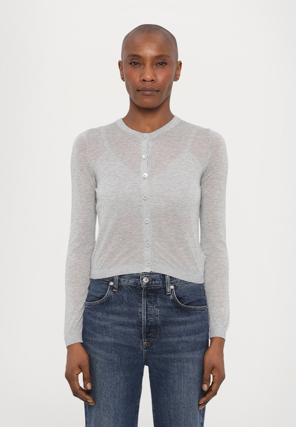 

Кардиган CREW CARDIGAN MICHAEL Michael Kors, светло-серый