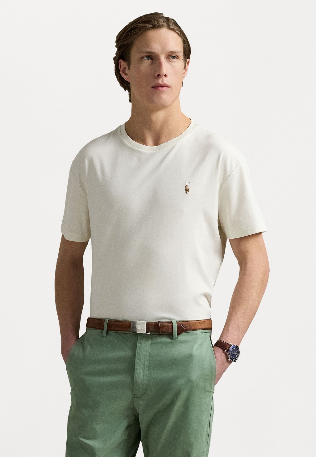 

Базовая футболка SHORT SLEEVE SLIM FIT Polo Ralph Lauren, белый