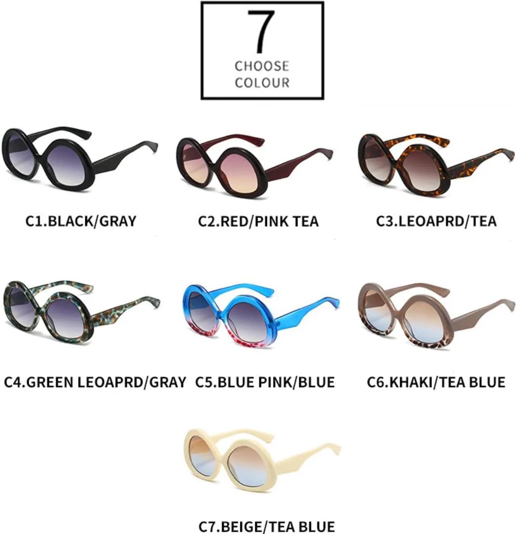 

Модные треугольные овальные солнцезащитные очки для женщин, винтажный узор, панк-стиль, градиентные очки, защита от УФ-излучения UV400 SZVVBKK, Brown Purple Pink