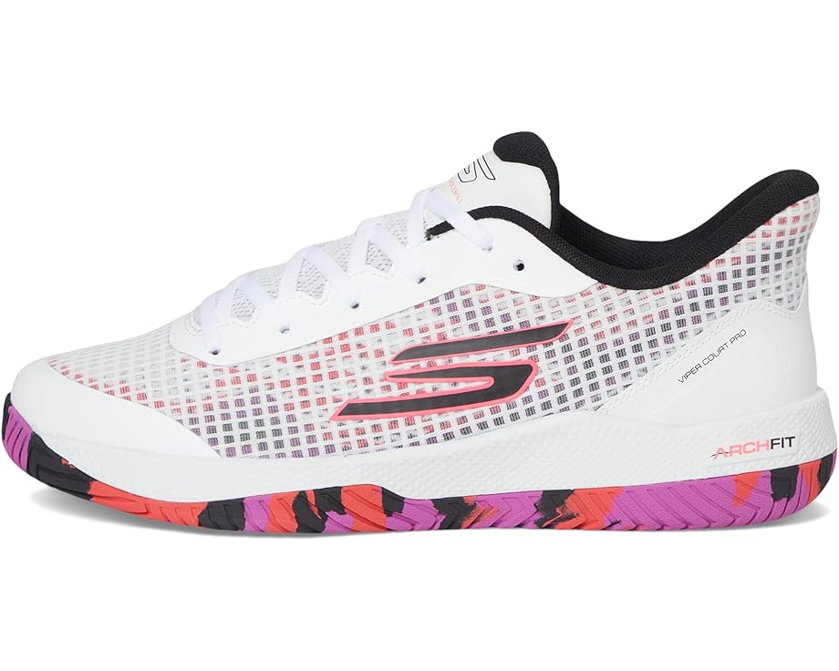 Кроссовки SKECHERS Pickleball Viper Court Pro Sneaker, цвет White/Pink — фото 4