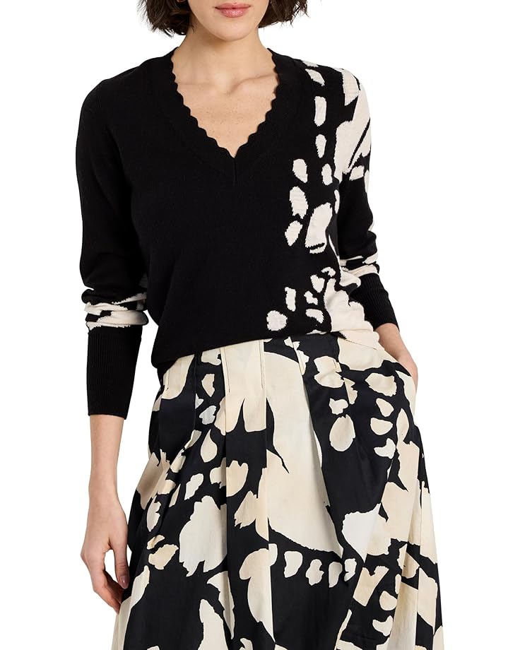

Свитер NIC+ZOE Evening Petal Sweater, цвет Black Multi