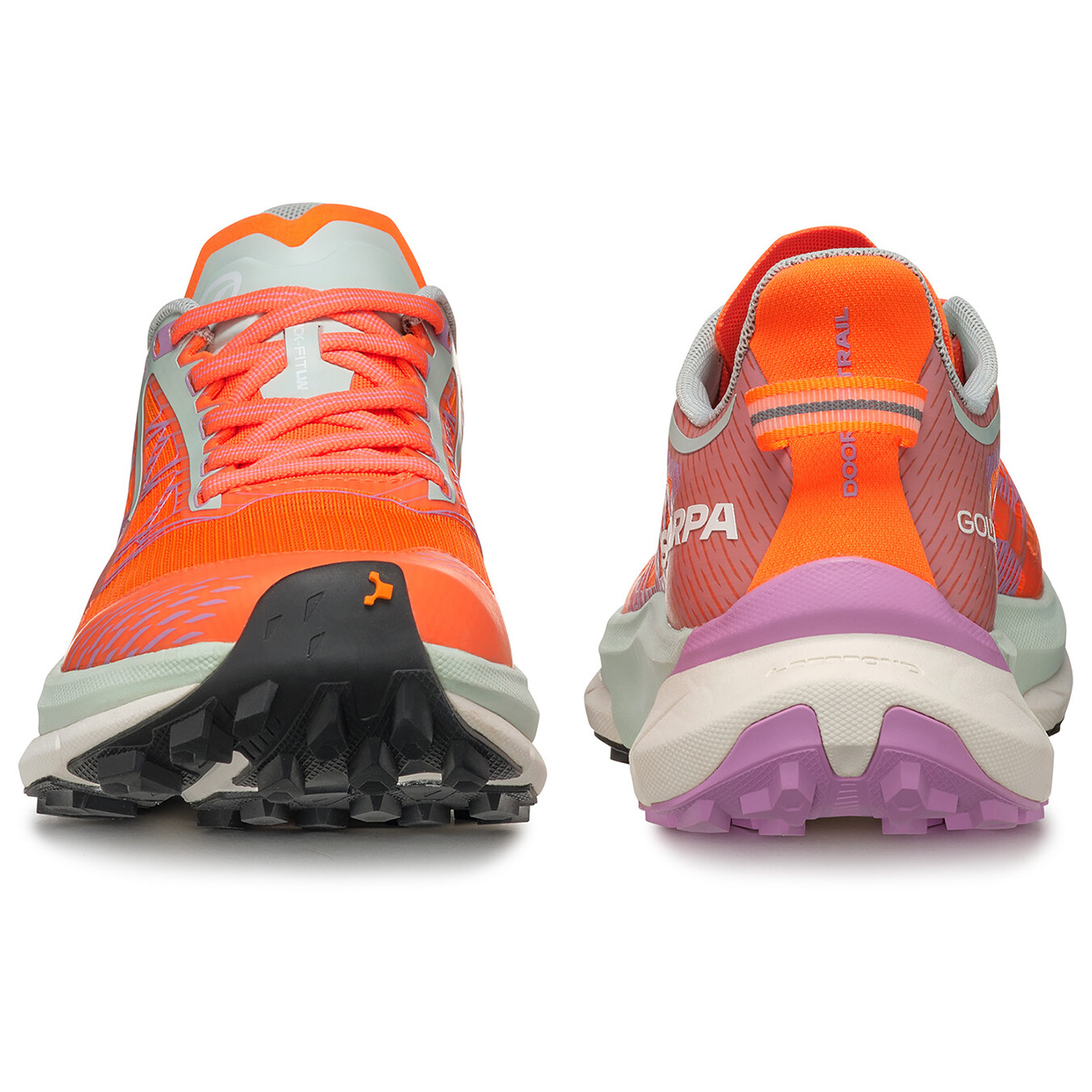 Кроссовки для бега по пересеченной местности Scarpa Women's Golden Gate 2, цвет Orange Fluo/Orchid — фото 3