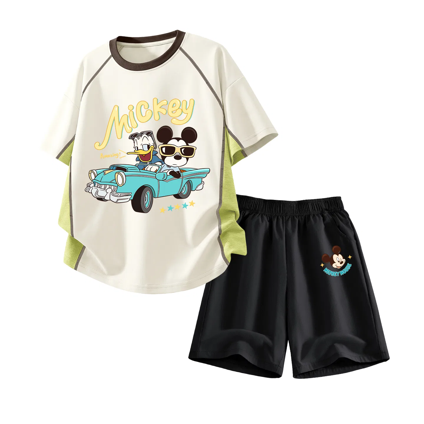 Детский спортивный костюм Disney с круглым логотипом Mickey Mouse, серый — фото 3