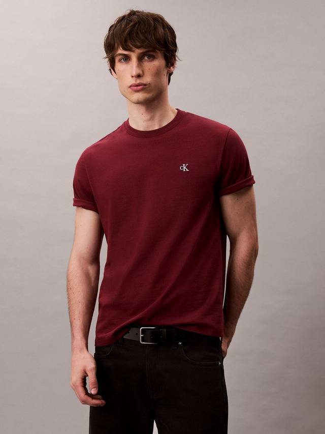 

Футболка с монограммой из хлопка с круглым вырезом Calvin Klein, Renaissance Red