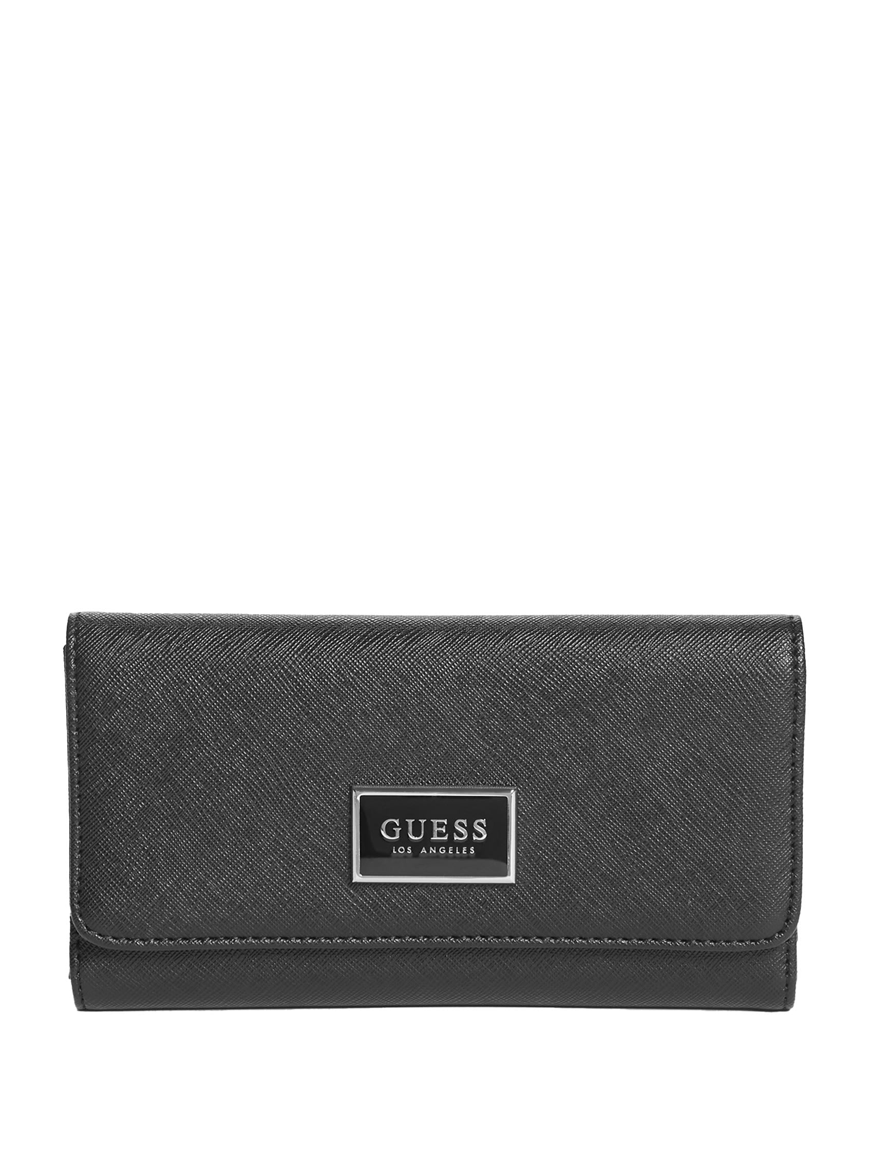 

Abree Logo Saffiano Тонкий кошелек Guess Factory, черный