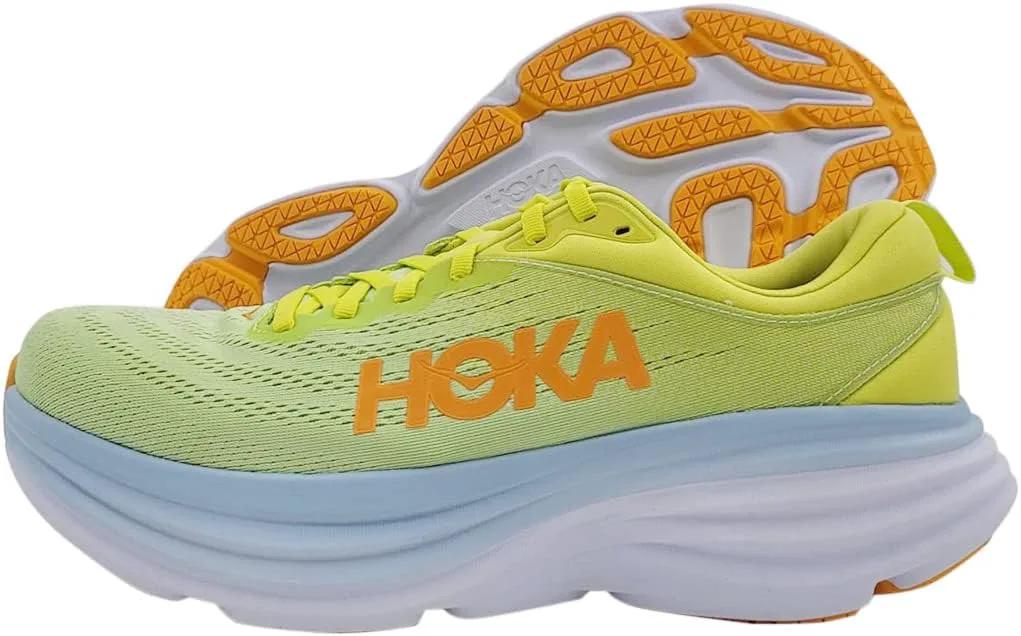 Мужские кроссовки Hoka Bondi 8 синего/бирюзового цвета, розовый — фото 2