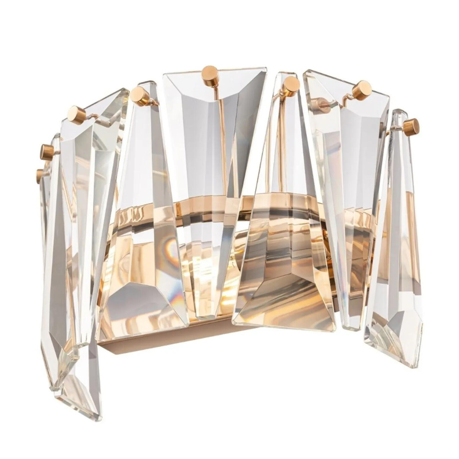 

Настенная лампа click-licht, 15,3x15,3x16 см, прозрачный/золотой