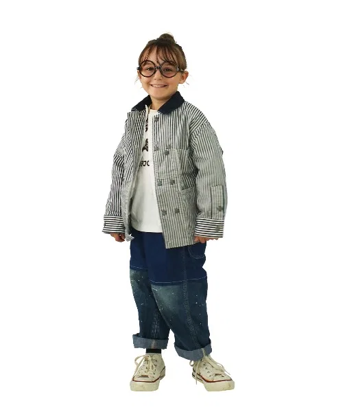 Детские брюки Denim Dungaree с дизайном, хлопковые, синие