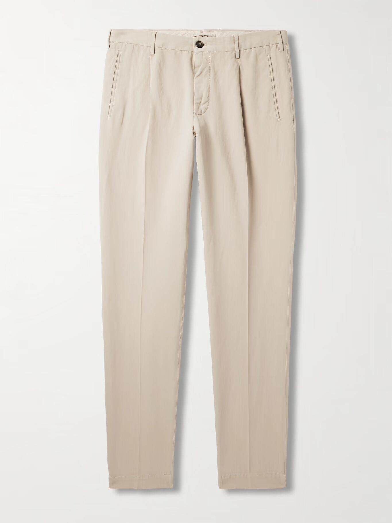 

Зауженные брюки Venezia 1951 Ice Crêpe со складками INCOTEX, бежевый