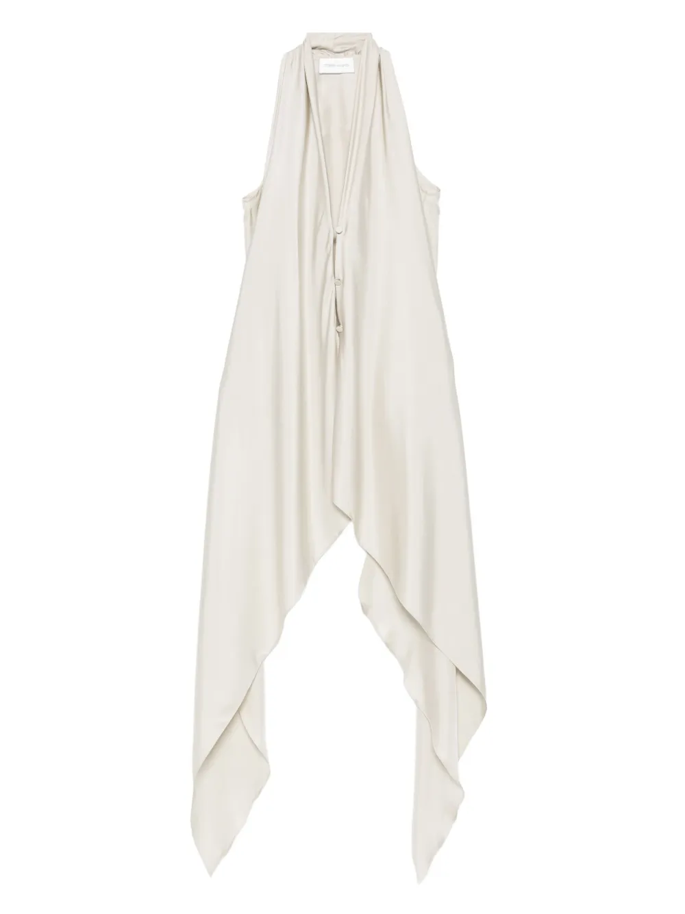 

Асимметричный топ на шее Christian Wijnants, белый