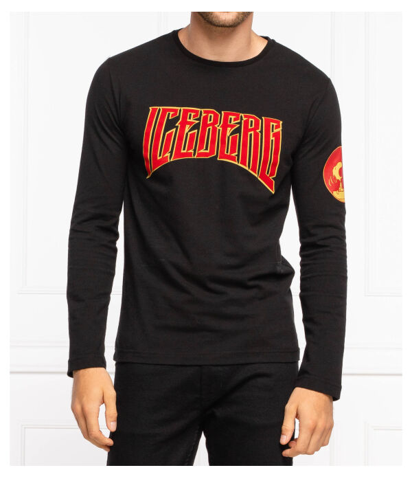 

Лонгслив Iceberg x Snoopy Regular Fit, черный / красный