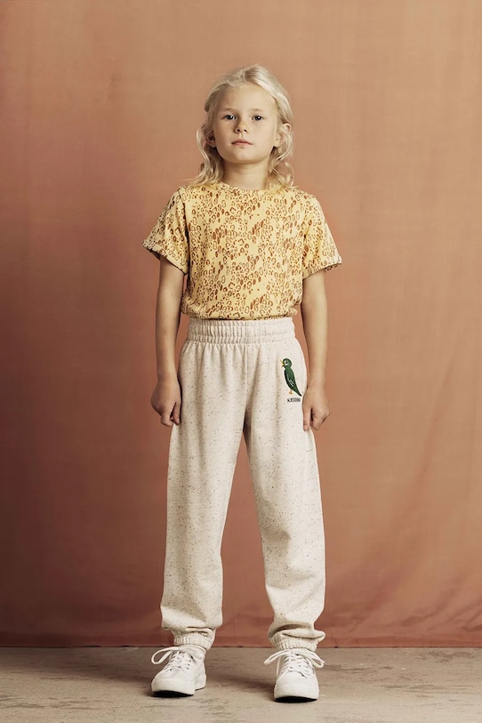 

Хлопковые детские спортивные брюки Bird Mini Rodini, бежевый