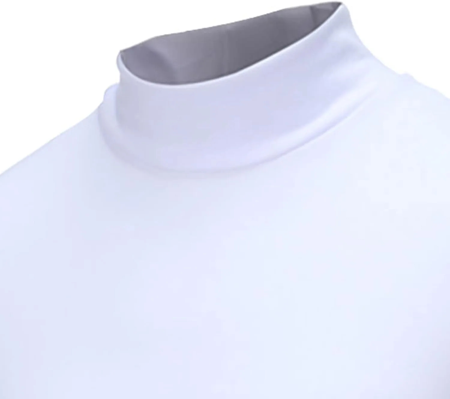 Футболка для мужчин Slim Fit с длинным рукавом и воротником-гольф — фото 4