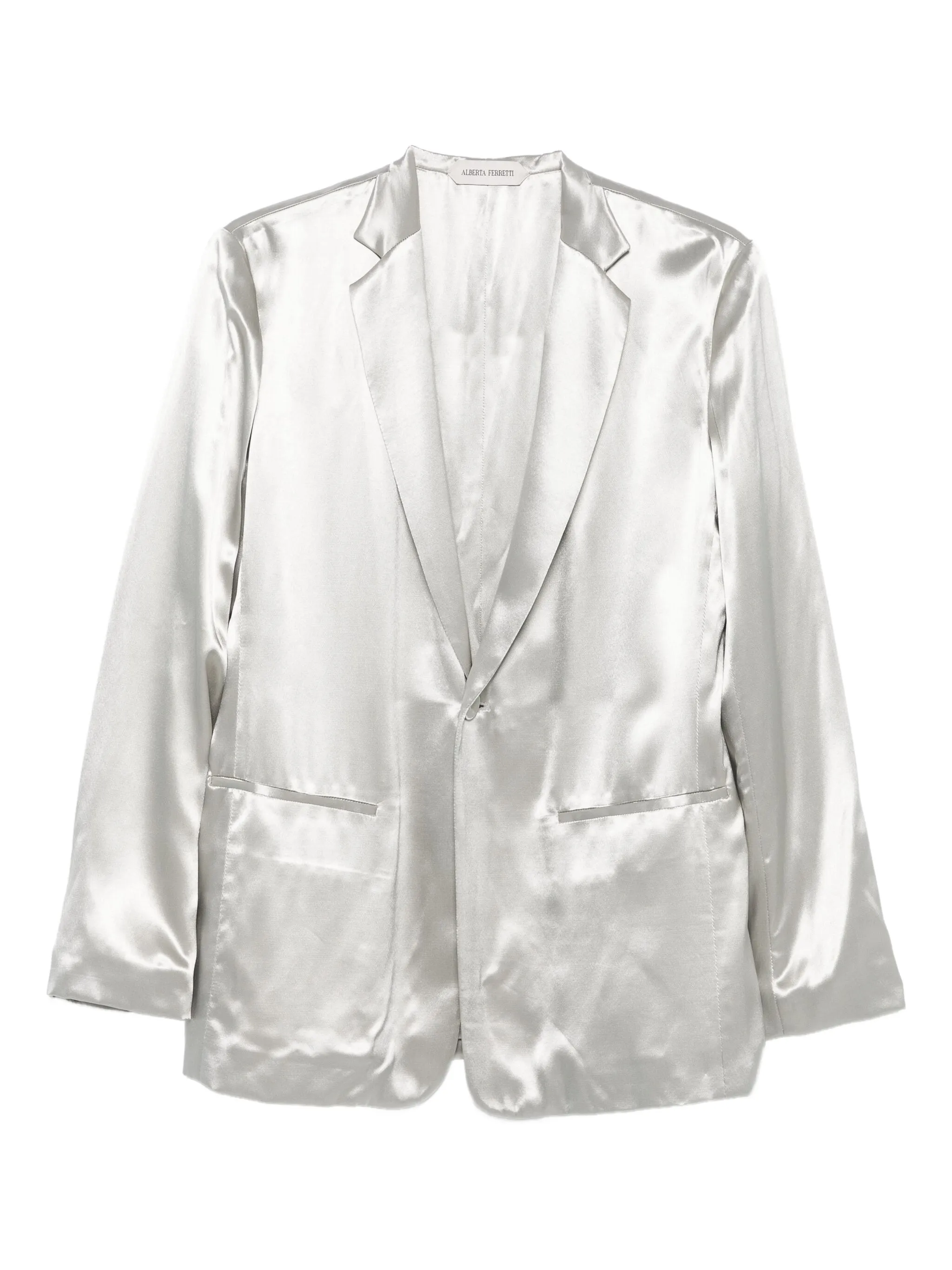 

Однобортный пиджак Alberta Ferretti, серый