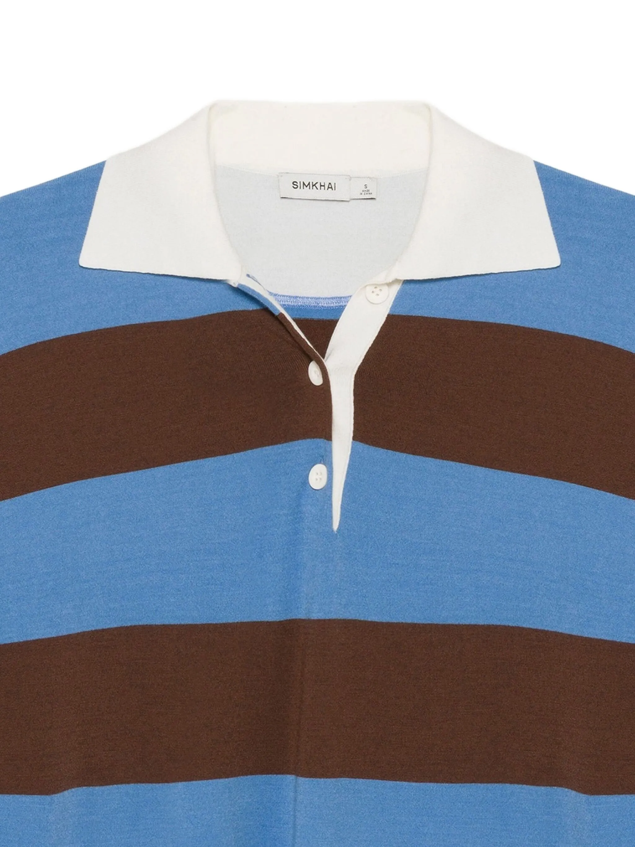 

Рубашка-регби Carson в полоску Simkhai, синий