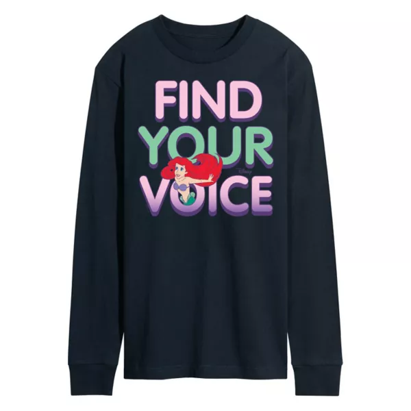 

Мужская футболка с длинным рукавом «Русалочка Ариэль» Disney, синий