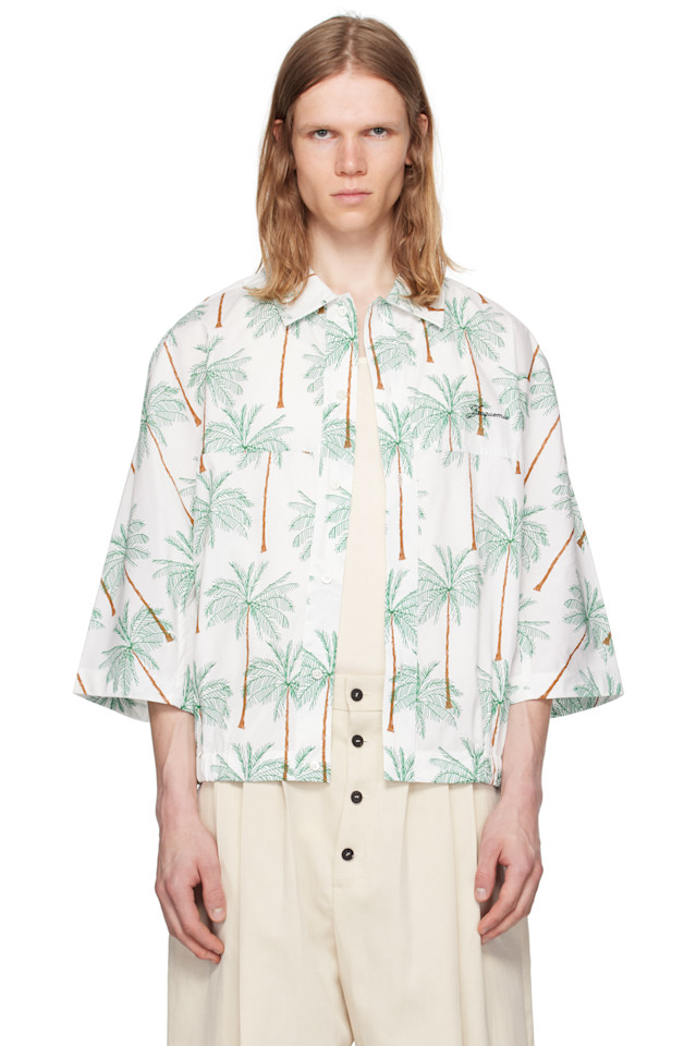 

Рубашка с коротким рукавом 'The Canevas' Jacquemus, белый
