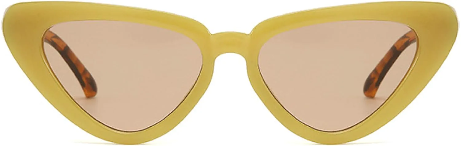 

Модные солнцезащитные очки «кошачий глаз» большого размера для женщин, дизайнерские очки, конфетные цвета, градиентные оттенки, женские очки N45 mincl, Champagne