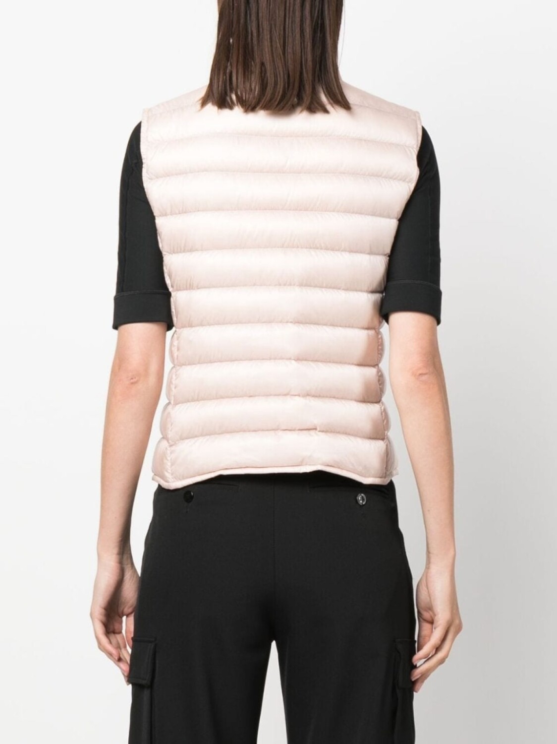 Moncler жилет Liane с нашивкой-логотипом, розовый — фото 4