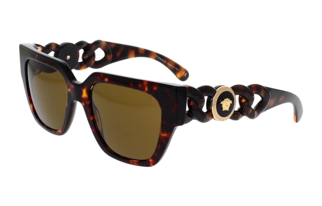 

Солнцезащитные очки Sculpted Square VERSACE, коричневые