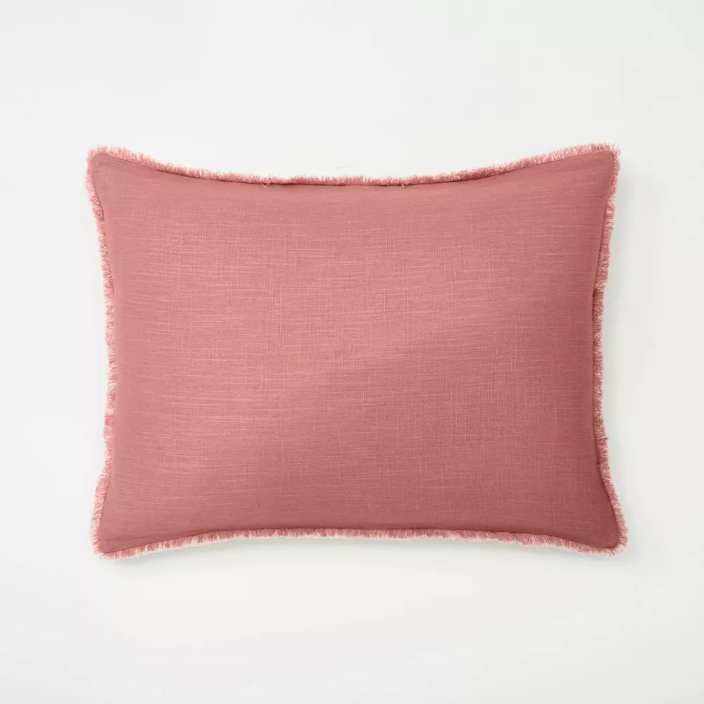 

Подушка King Euro Heavyweight Linen Blend темно-серая - Casaluna, цвет Rose