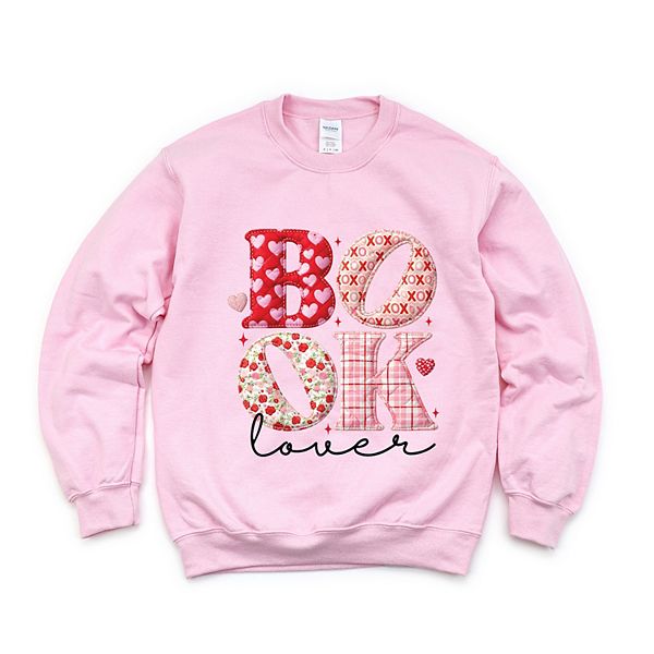 

Свитшот женский с принтом Book lover patchwork Simply Sage Market, Light Pink, Зеленый, Свитшот женский с принтом Book lover patchwork Simply Sage Market, Light Pink