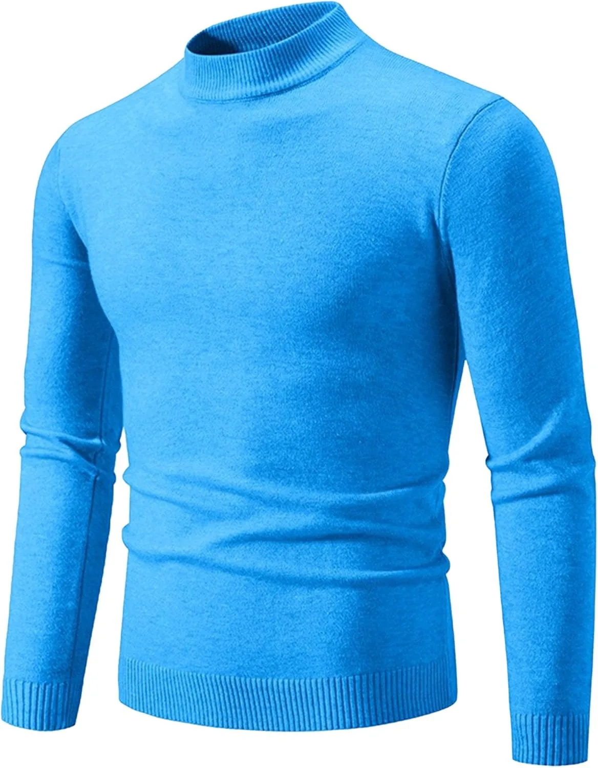 

Мужской свитер с длинным рукавом и круглым вырезом Slim Fit