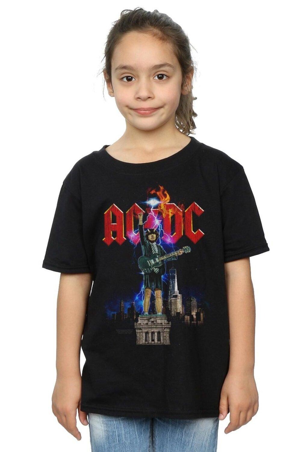 

Хлопковая футболка Angus NYC AC/DC, черный