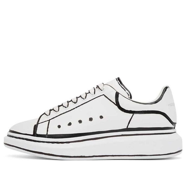 

Кроссовки oversized sneaker 'white black outline' Alexander Mcqueen, белый