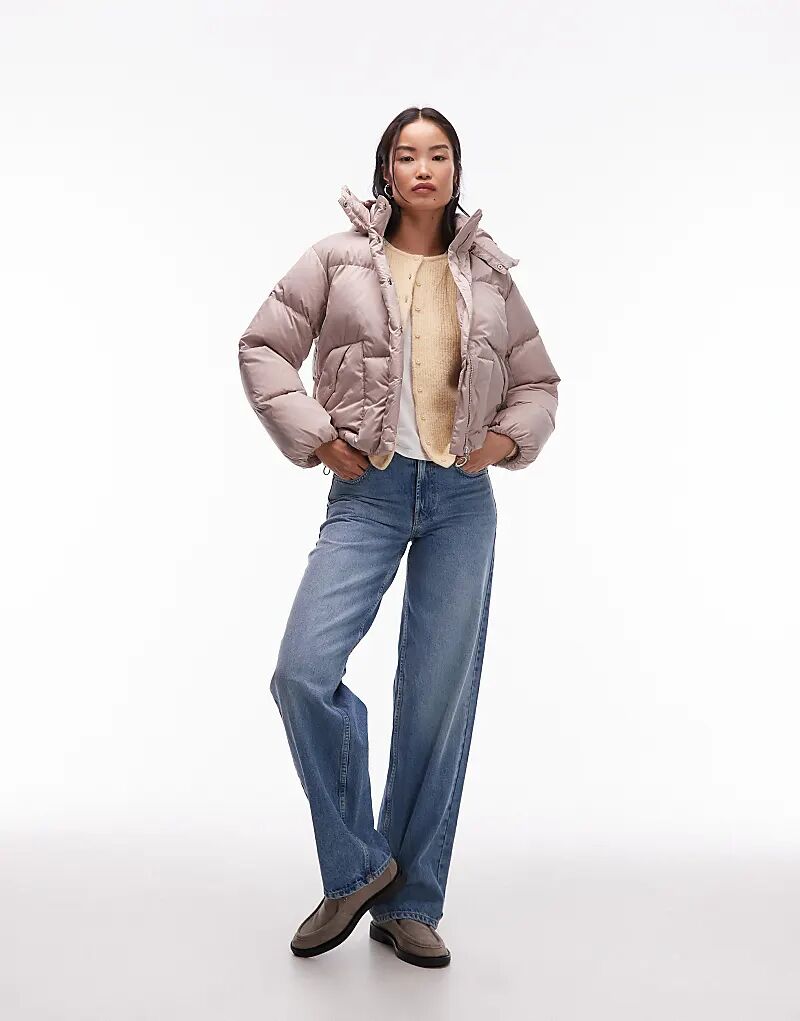 Короткая стеганая куртка Levi's в стиле вестерн цвета «камень» — фото 2