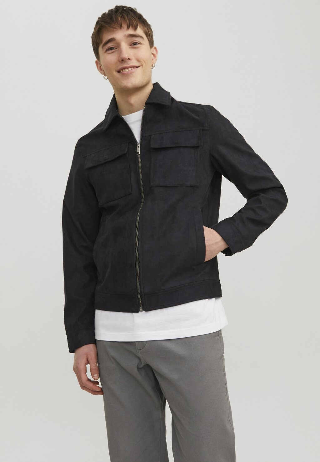 

Куртка из искусственной кожи Куртка Jack & Jones, угольно-черный