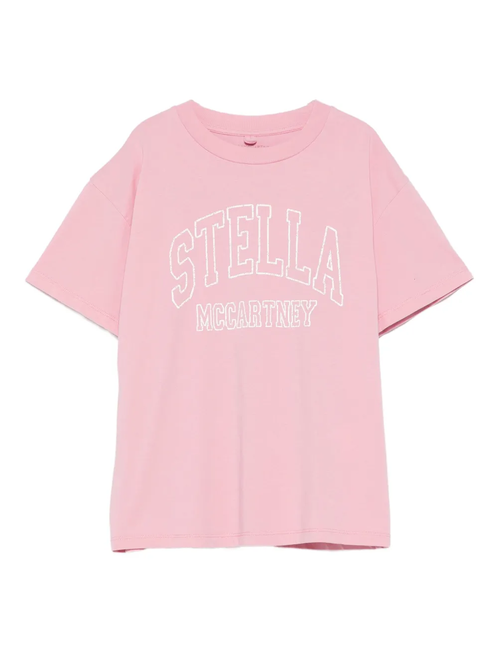 

Хлопковая футболка с логотипом Stella McCartney Kids, розовый