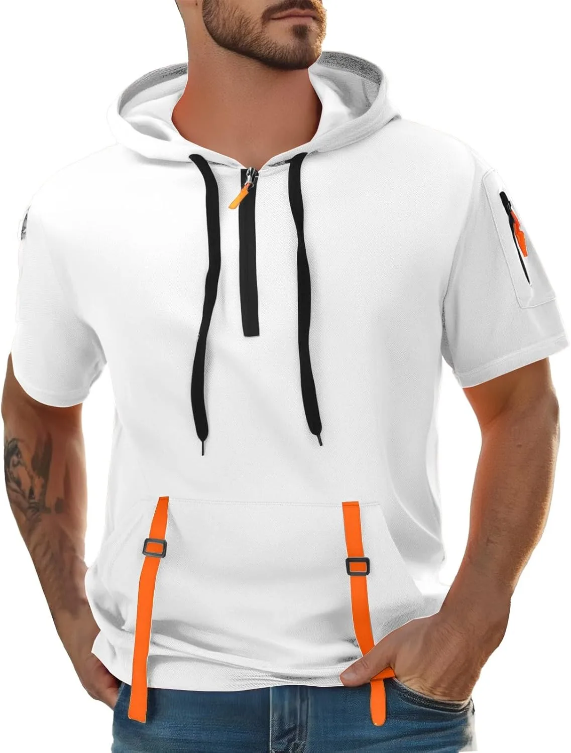 

Толстовка CRNTCEM с четвертью молнией и коротким рукавом