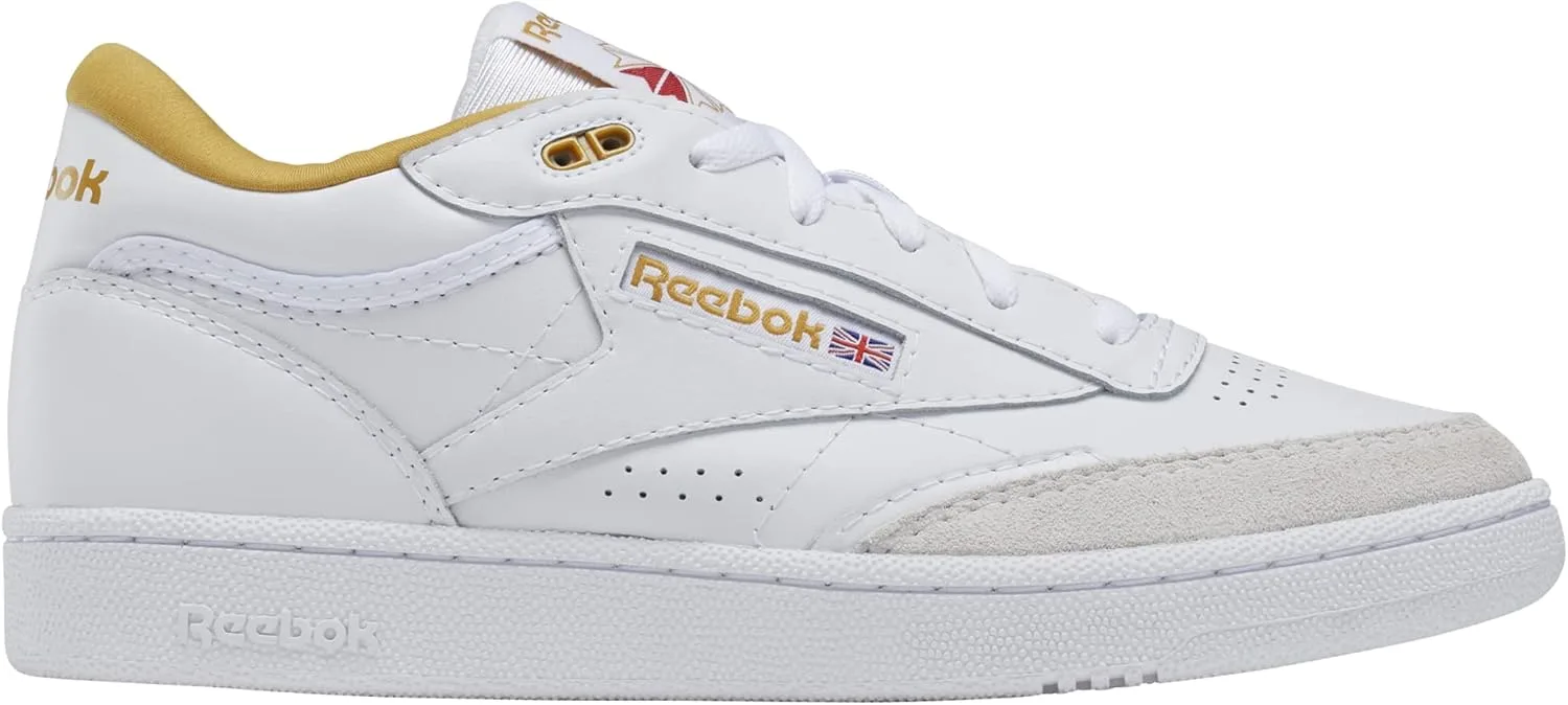 Кроссовки Reebok Unisex Adult Club C Mid II, белый/золотой