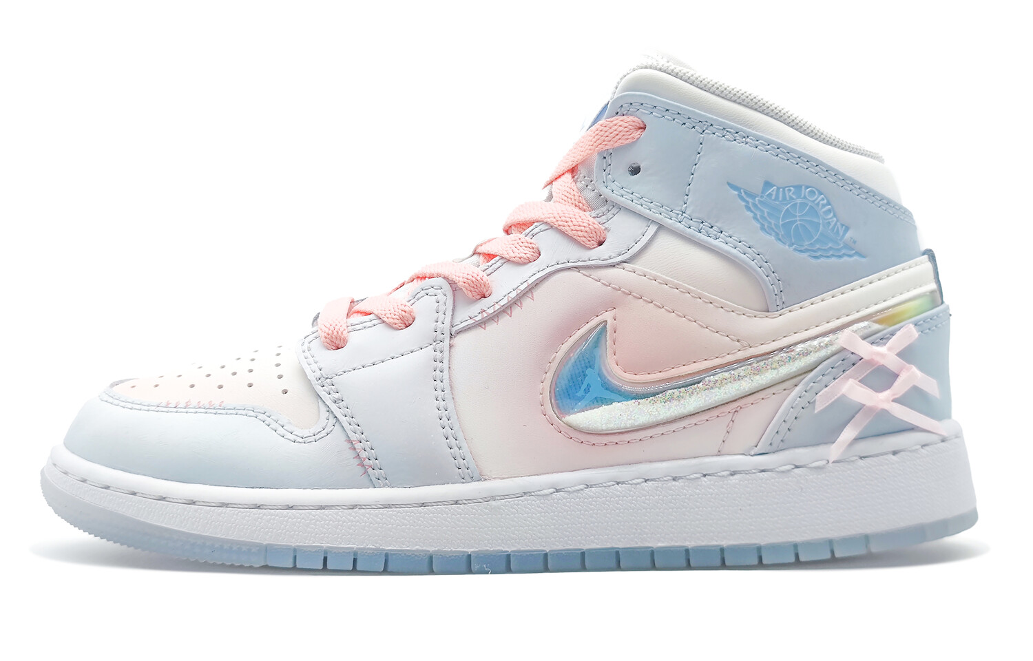 

Кроссовки Air Jordan 1 Vintage Basketball Shoes Women's Mid-top Blue/pink, голубой, Синий, Кроссовки Air Jordan 1 Vintage Basketball Shoes Women's Mid-top Blue/pink, голубой