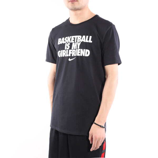 Футболка alphabet printing sports round neck short sleeve black Nike, черный — фото 3