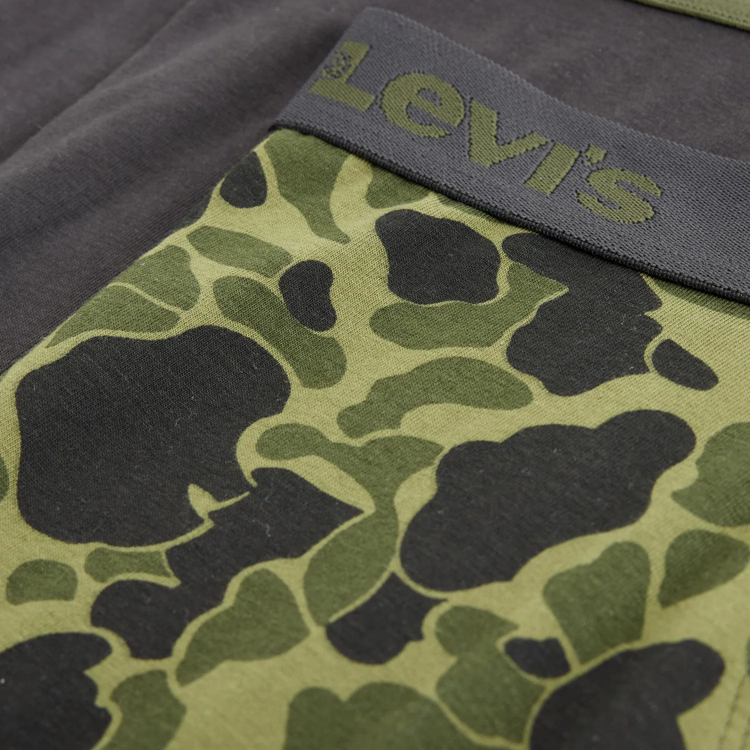 Боксеры с камуфляжным принтом "Утиный камуфляж" (3 шт.) Levi's, Green — фото 3