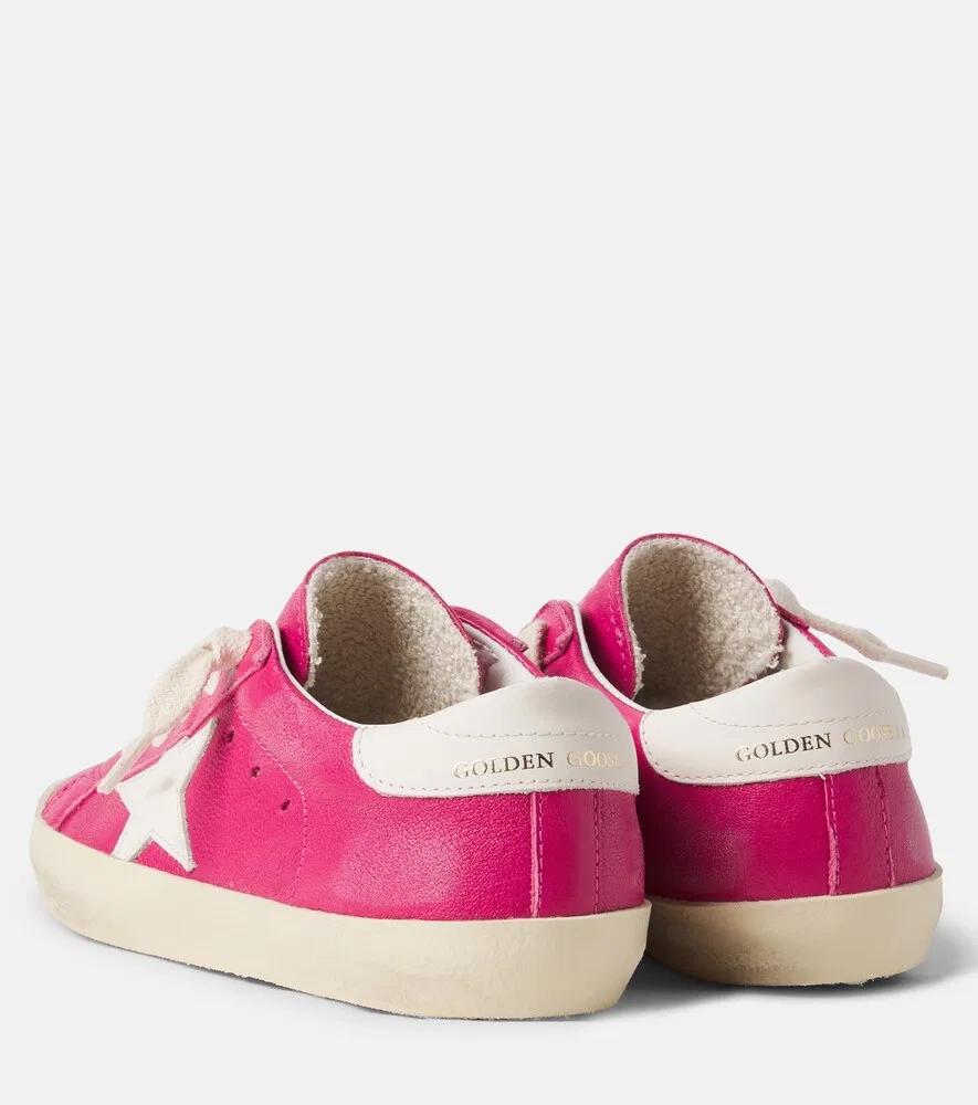 Кожаные кроссовки Super-Star Golden Goose Kids, розовый — фото 2