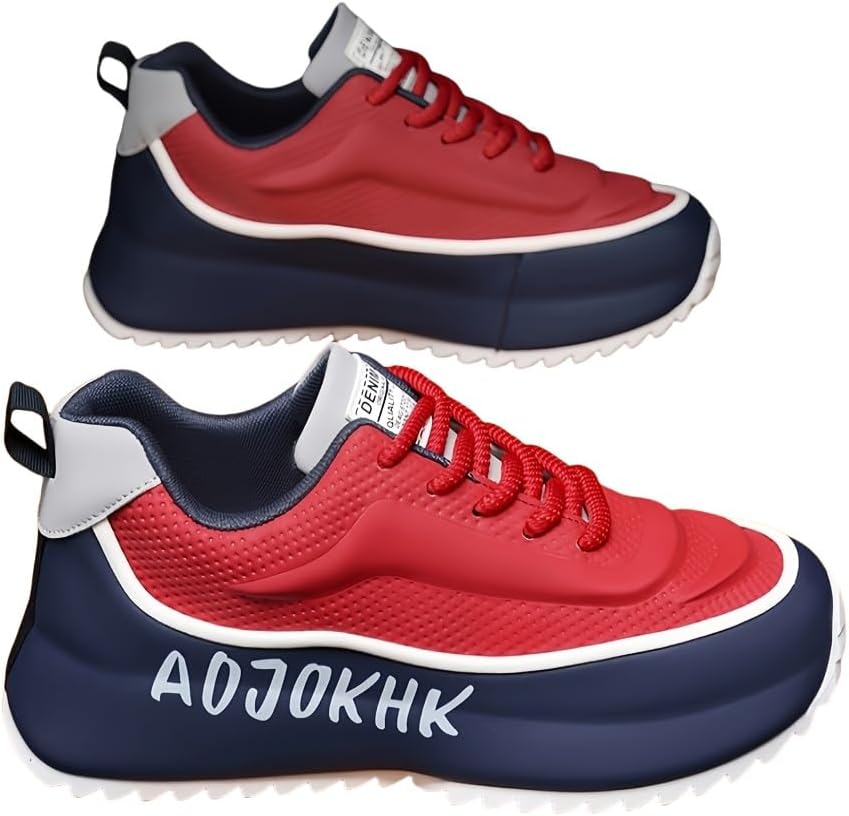 

Летние мужские спортивные кроссовки больших размеров из дышащей сетчатой ткани, мягкие и удобные, для повседневной модной носки Clolinde, красный