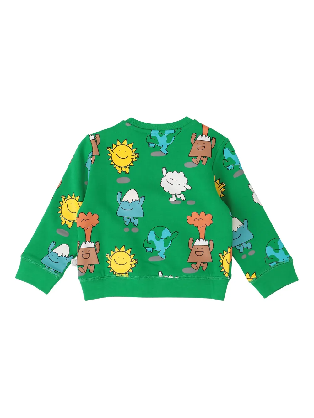 Свитер с мультяшным принтом Stella McCartney Kids, зеленый — фото 2