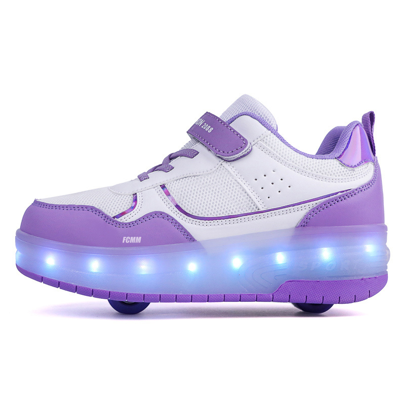 

Низкие кроссовки для детей и подростков, устойчивые к ударам и истиранию FCMM, белый/фиолетовый