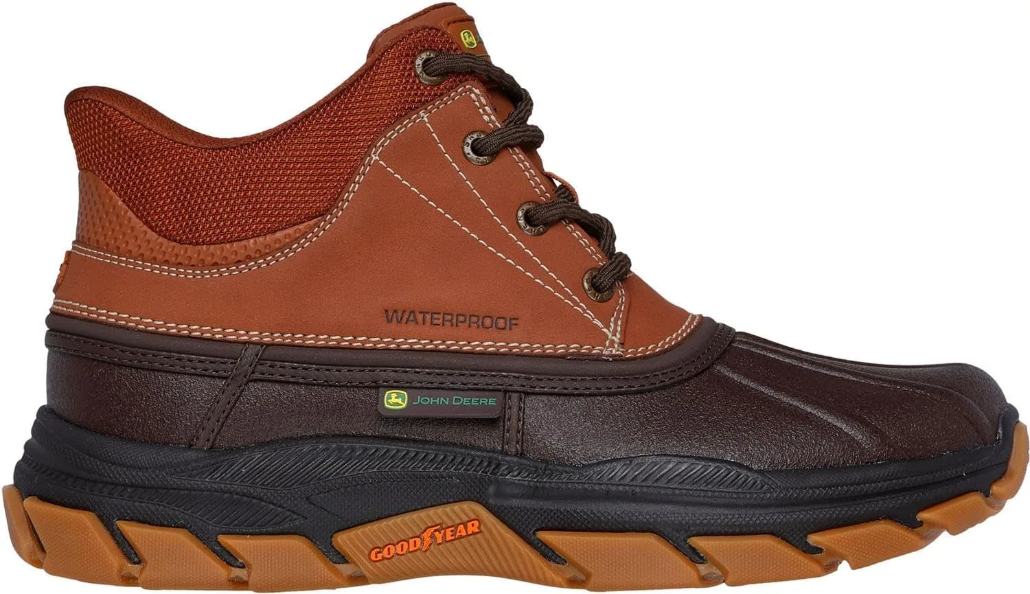 Мужские резиновые сапоги Skechers Respected Swamper, коричневый — фото 4