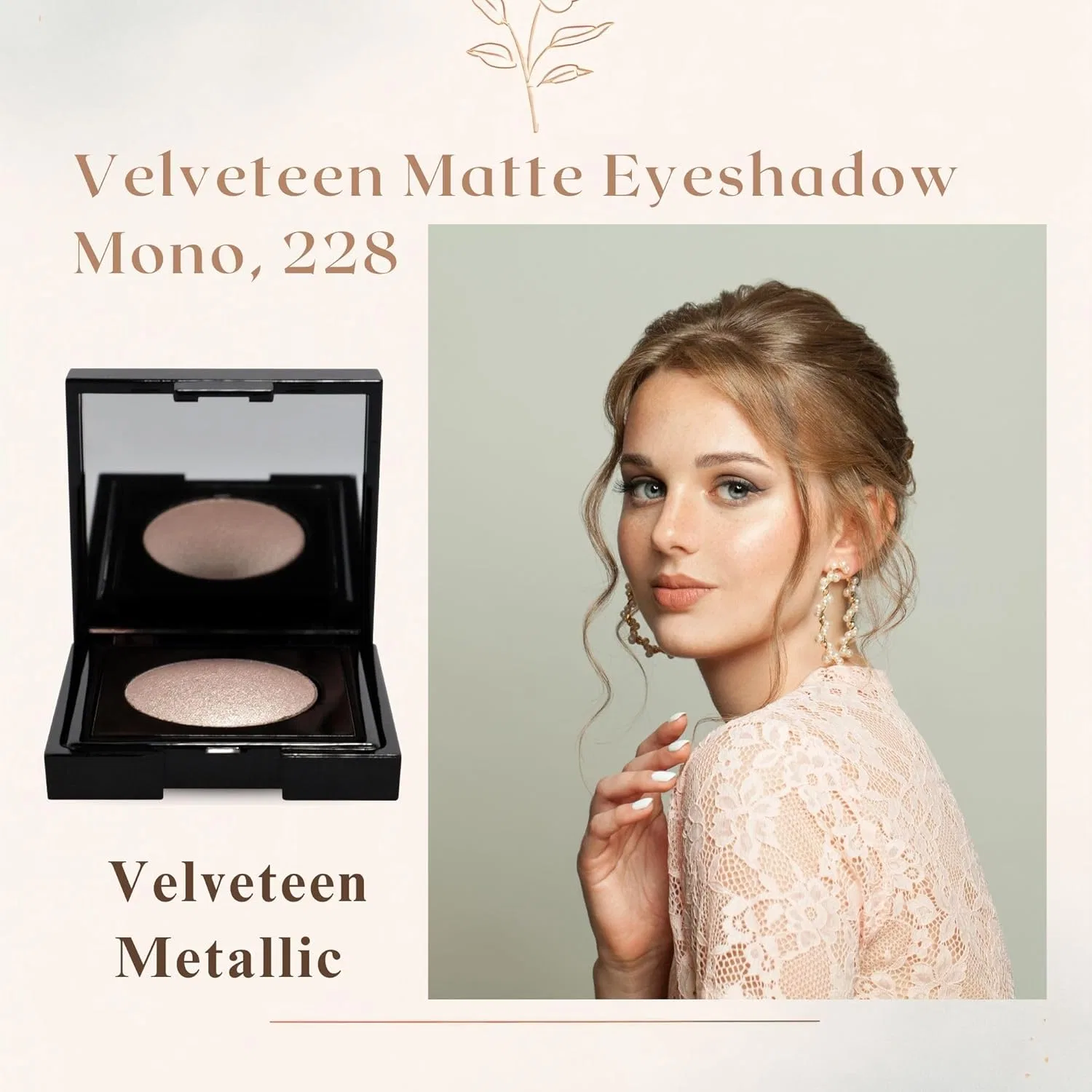 Тени для век GA-DE Velveteen Metallic Eyeshadow Mono, 3.0 г, оттенок 185-elegance — фото 2