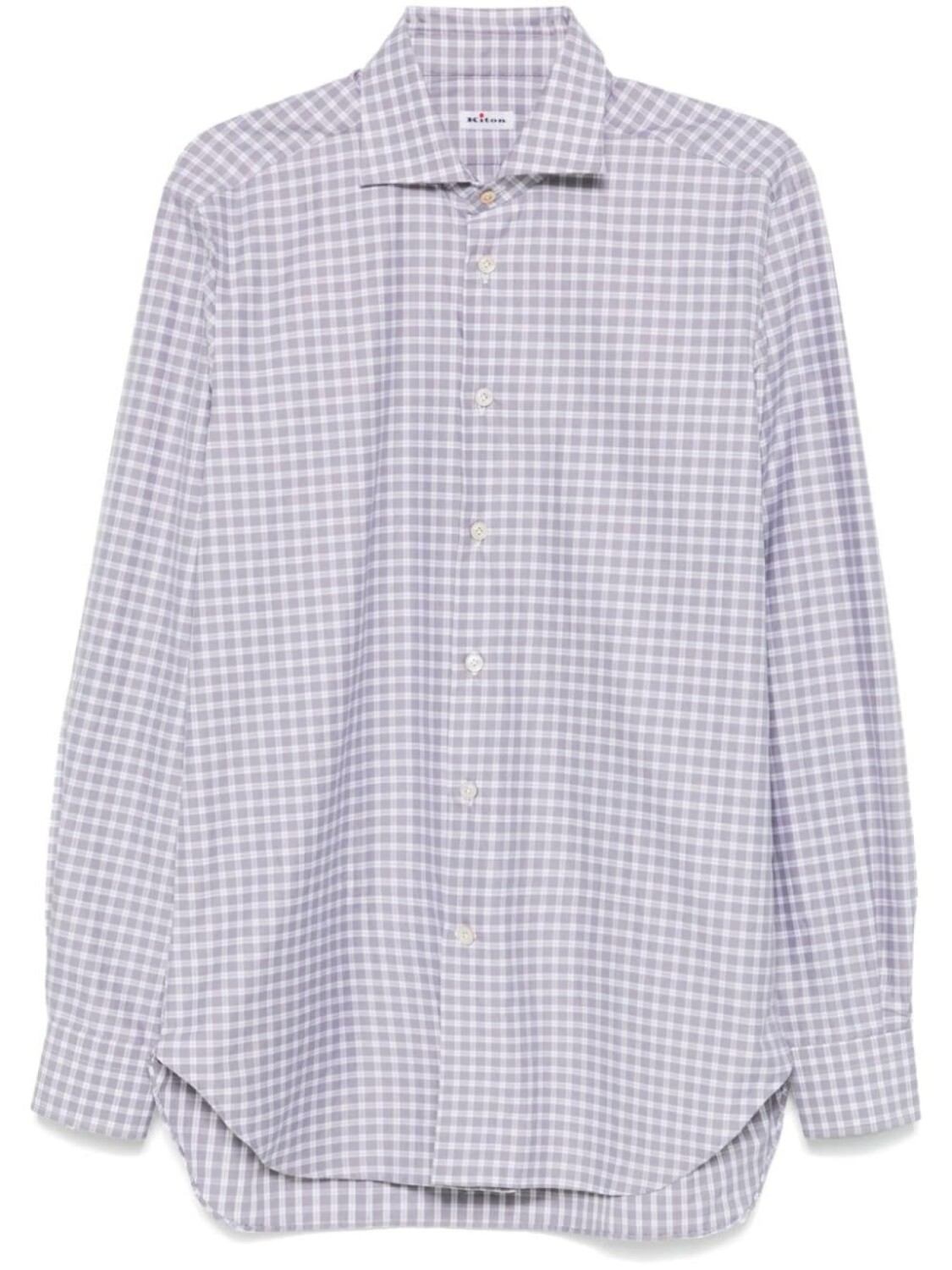 

Kiton клетчатая рубашка, серый