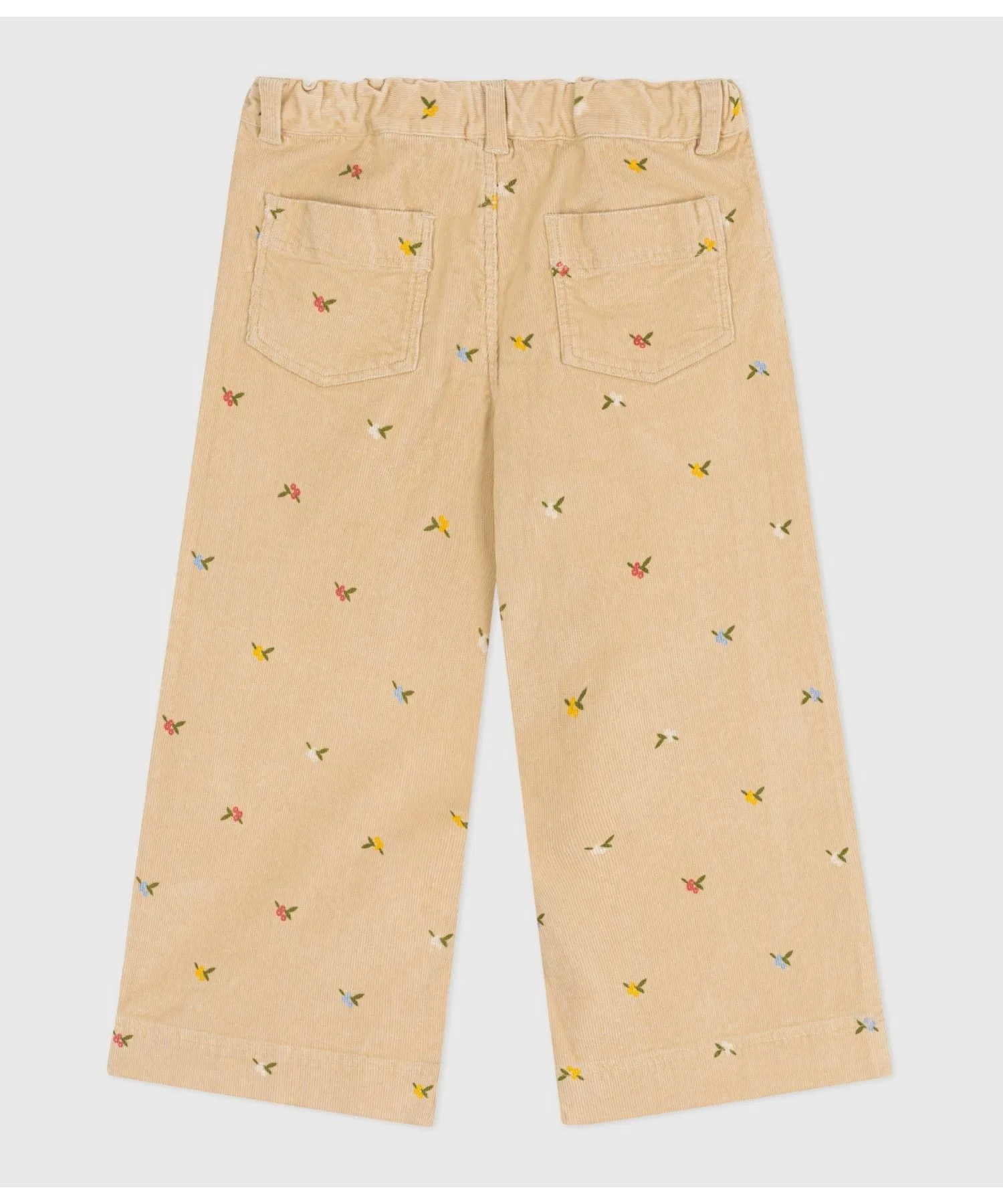 Детские вельветовые брюки Petit Bateau с цветочным принтом — фото 3