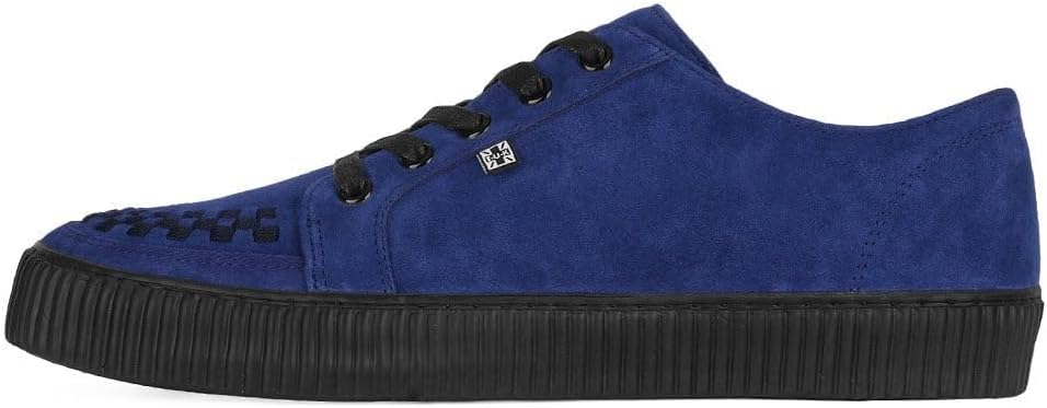 Кроссовки T.U.K. Suede Creeper для женщин и мужчин, Шнуровка, черная переплетенная текстура и люверсы, Классическая рифленая подошва и сетчатая подкладка, Комфорт с памятью формы для повседневной носки — фото 4
