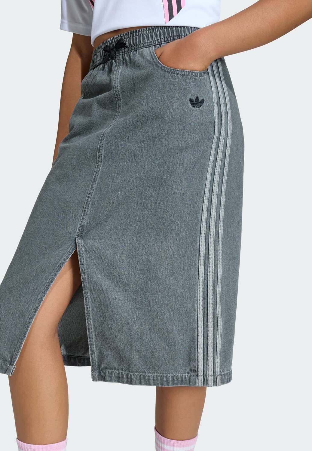 Adidas Originals Юбка 'DENIM' в сером цвете, серый деним — фото 3