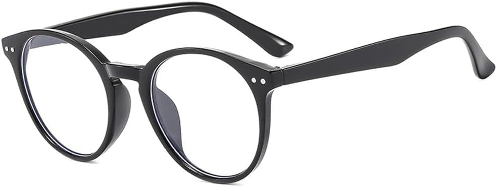 

Круглые женские солнцезащитные очки в стиле ретро с линзами UV400, мужские панк-очки с заклепками, солнцезащитные очки для активного отдыха LANGSER, Glossy Black Clear