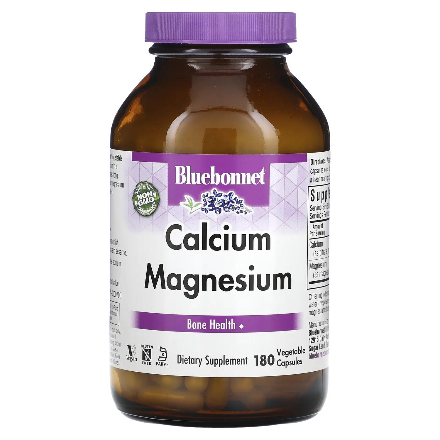 

Bluebonnet Nutrition Цитрат кальция с магнием 180 капсул на растительной основе