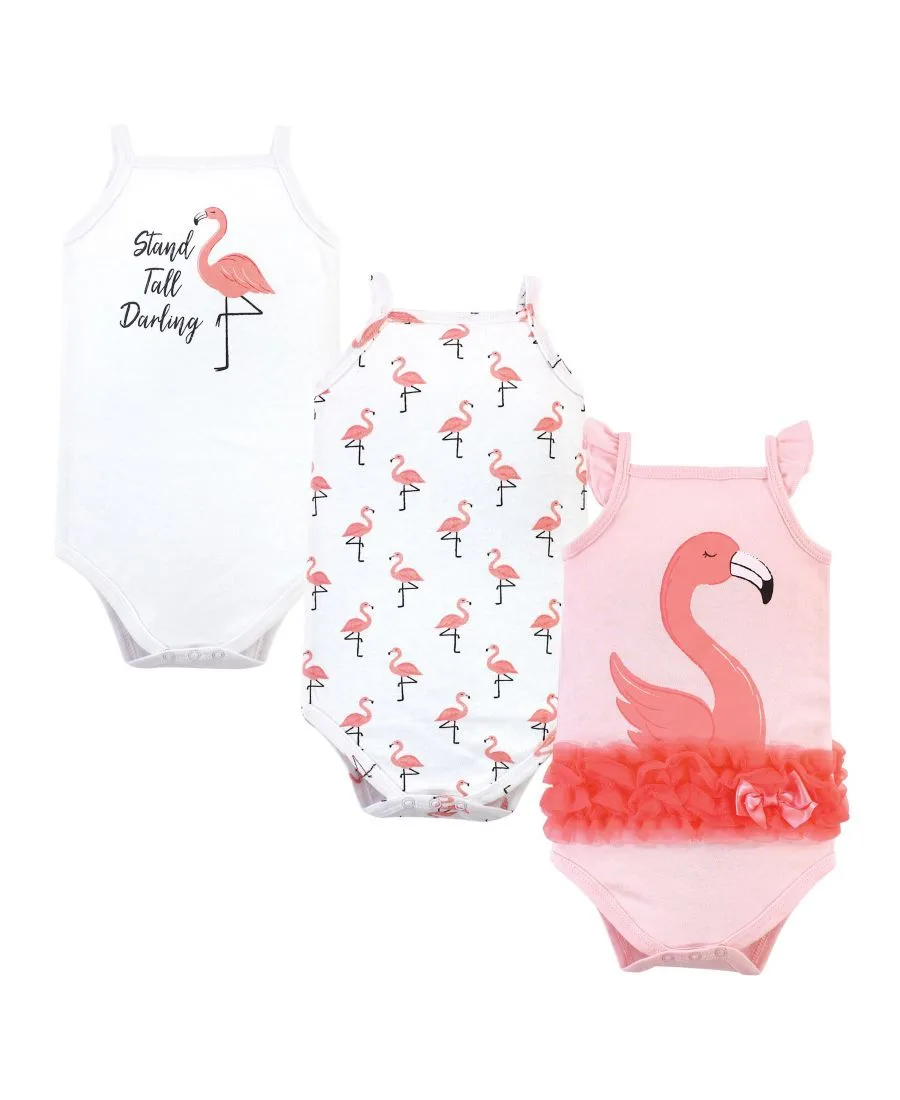 Набор из 3 боди без рукавов Treasure Little Treasure, Flamingo